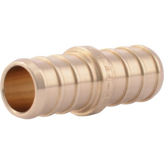 SharkBite Lead-Free Insert 1/2 In. Barb x 1/2 In. Barb Brass PEX Coupling (25-Pack)