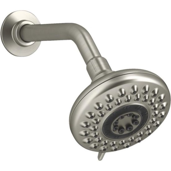 Kohler Enlighten 5-Spray Multifunction 1.75 GPM Fixed Showerhead, Brushed Nickel
