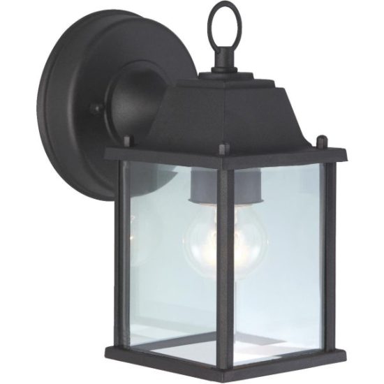 Home Impressions 100W Incandescent Black Lantern Outdoor Wall Light Fixture