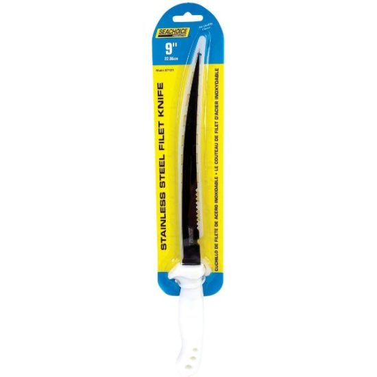 Seachoice 9 In. Stainless Steel Fillet Knife w/Locking Sheath