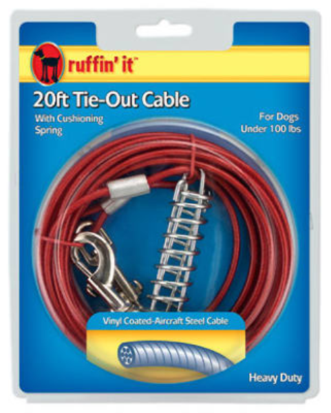 Westminster Pet Ruffin' it Heavy-Duty Large Dog Tie-Out Cable, 20 Ft.