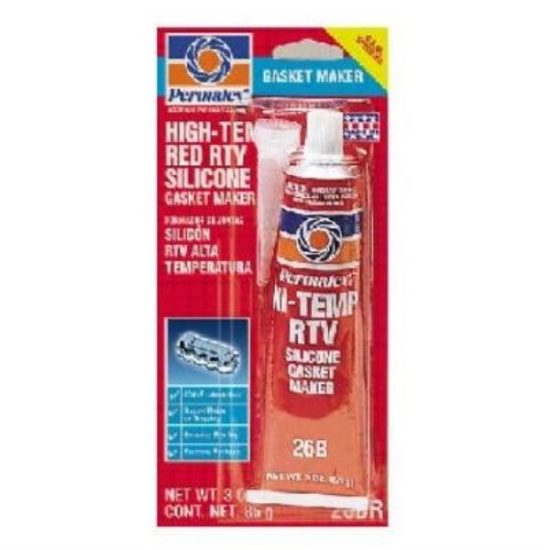 Permatex 3 Oz. High-Temp Red RTV Silicone Gasket Maker