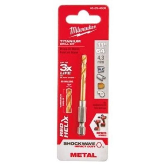 Milwaukee SHOCKWAVE Impact Duty 11/64 In. Titanium Hex Shank Drill Bit