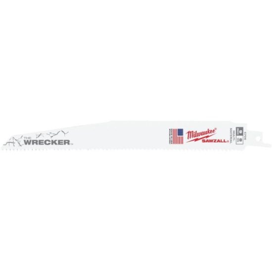 Milwaukee SAWZALL The WRECKER 9 In. 7/11 TPI Multi-Material Demolition Reciprocating Saw Blade