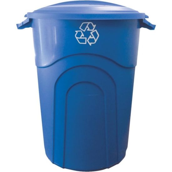 United Solutions 32 Gal. Recycling Trash Can with Lid