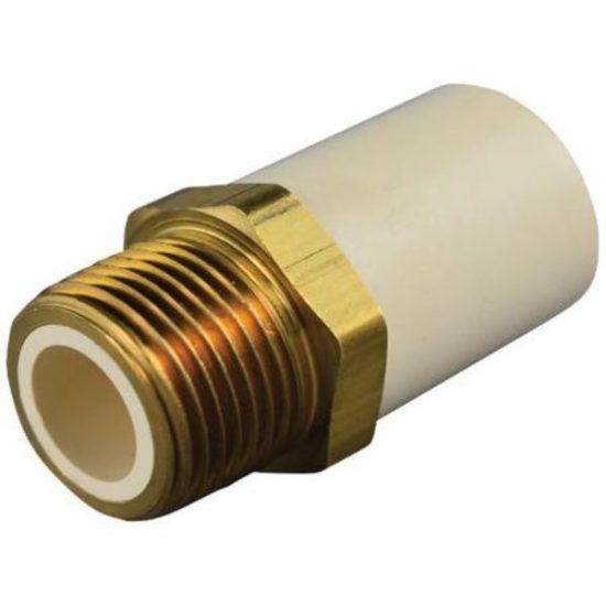 Charlotte Pipe 1/2 In. Slip x Brass MIP CPVC Transition Adapter