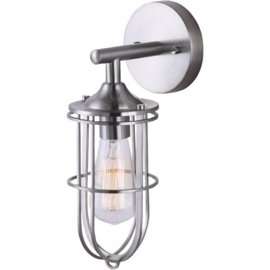 Home Impressions Indus 1-Bulb Brushed Nickel Wall Light Fixture