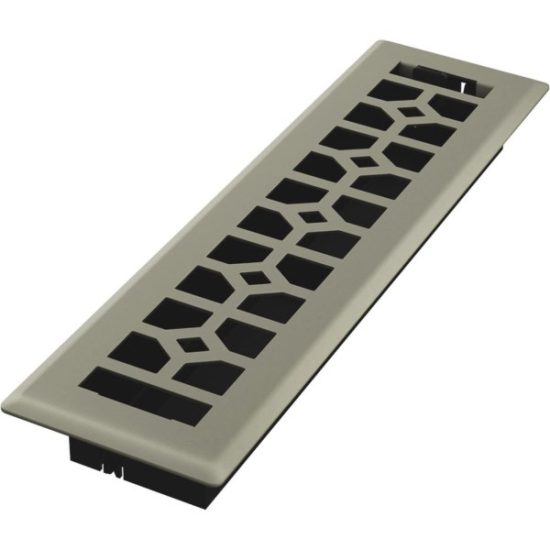 Imperial Templar 2-1/4 In. x 12 In. Satin Nickel Steel Floor Register