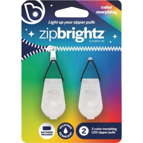 Zipbrightz LED Color Morphing Zipper Charms (2-Pack)