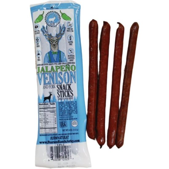 Pearson Ranch Jerky 4 Oz. Venison Jalapeno Multi-Pack Snack Stick