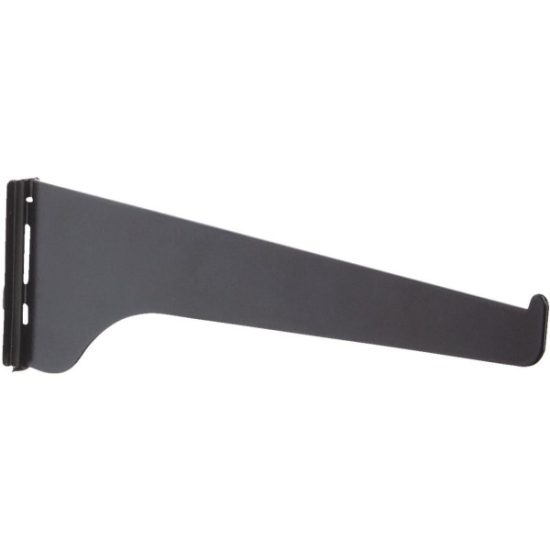 Knape & Vogt 180 Series 10 In. Black Steel Regular-Duty Single-Slot Shelf Bracket