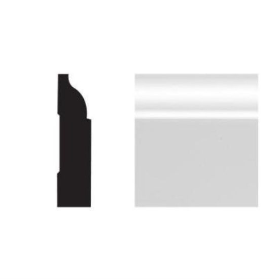Royal 3/8 In. W. x 1-1/4 In. H. x 7 Ft. L. White PVC Colonial Stop Molding
