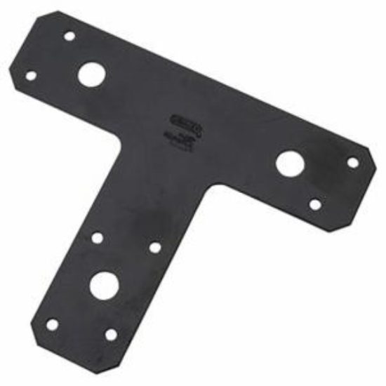 National Catalog 1161BC 6 In. x 5 In. Black Heavy Duty T-Plate