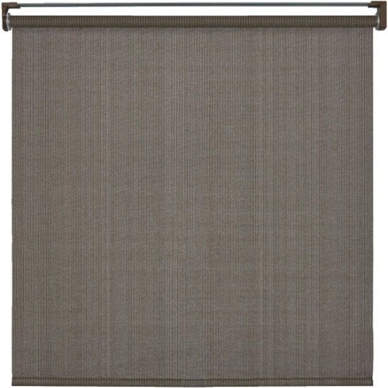 Home Impressions 36 In. x 72 In. Brown Fabric Indoor/Outdoor Cordless Roller Shade