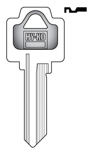 Hy-Ko Home House/Office Key Blank WR5PG Single sided For Weiser Locks