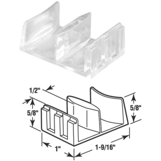 Prime-Line Nylon Shower Door Bottom Guide (2-Count)