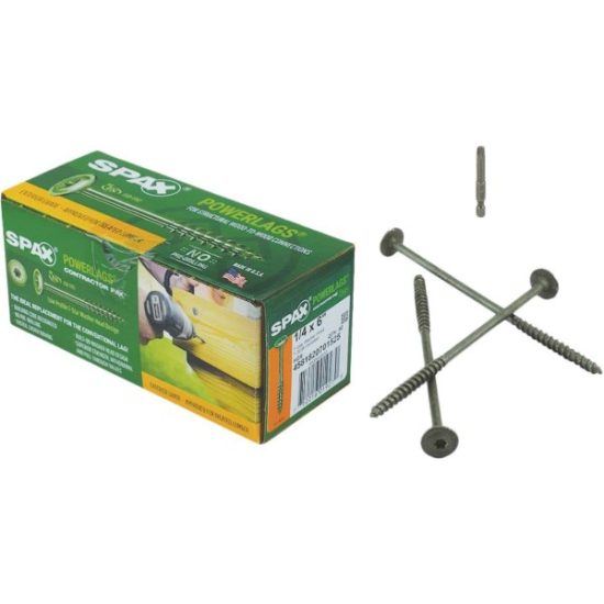 Spax PowerLags 1/4 In. x 6 In. Washer Head Exterior Structure Screw (50 Ct.)