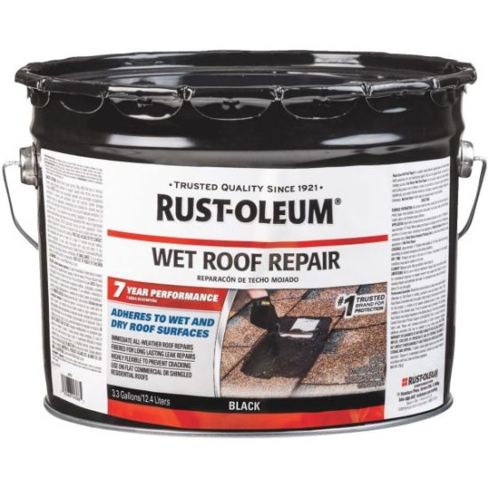 Rust-Oleum 2.75 Gal. Black Advanced Wet or Dry Roof Repair