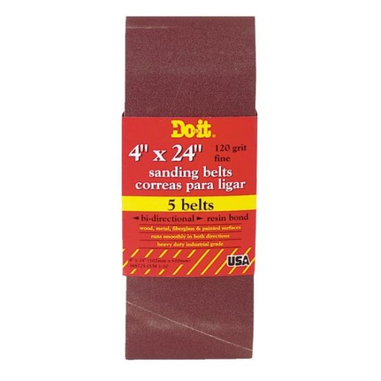 Do it Best 4 In. x 24 In. 120 Grit Dual Direction Sanding Belt (5-Pack)