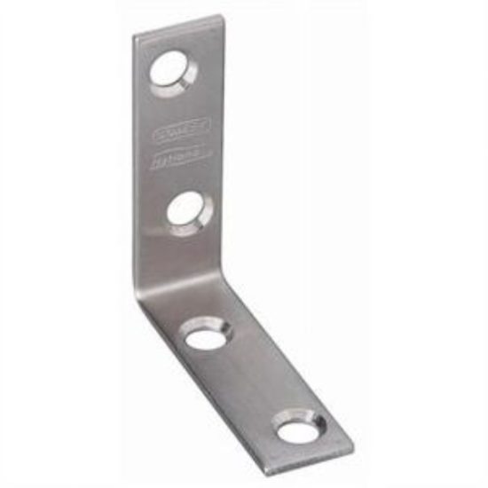National Catalog V415 2 In. x 5/8 In. Stainless Steel Corner Brace (2-Count)