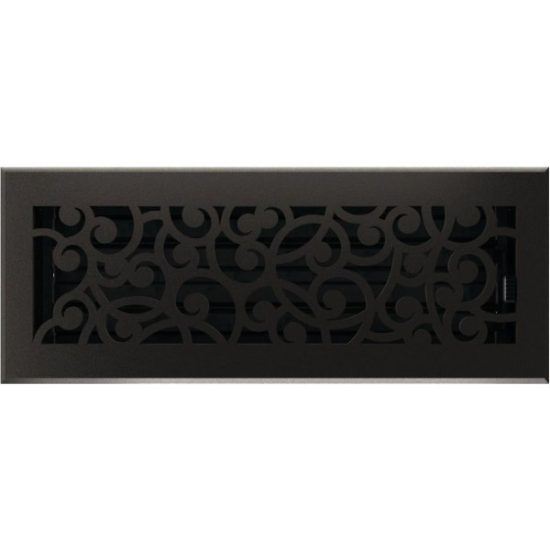 Imperial Wonderland 4 In. x 12 In. Cast Iron Steel Floor Register