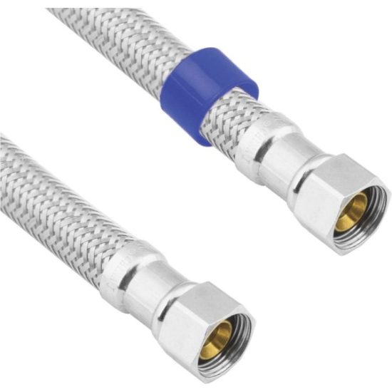 Lasco 3/8 In.C x 3/8 In.C x 60 In. L Braided Stainless Steel Flex Line Appliance Water Connector