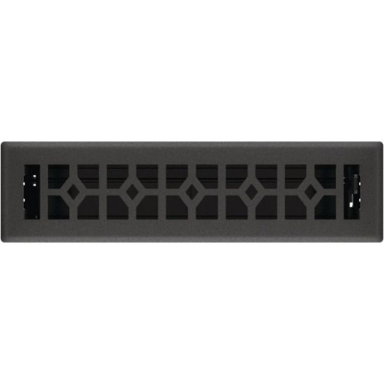 Imperial Templar 2-1/2 In. x 12 In. Black Iron Steel Floor Register