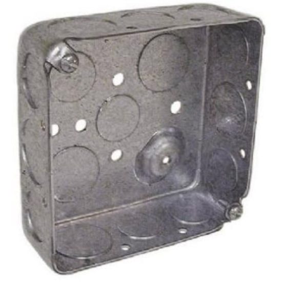 Raco Screw-On 4 In. x 4 In. Drawn Steel Square Box