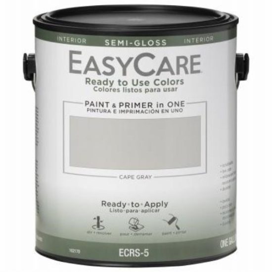 Ready To Use Colors Paint & Primer, Interior Semi-Gloss Acyrlic, Cape Gray, Gallon