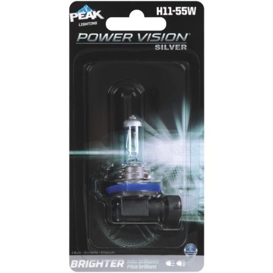 PEAK Power Vision Silver H11-55W 12.8V Halogen Automotive Bulb