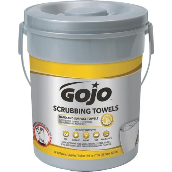 GOJO Fresh Citrus Pop-up Dispenser Scrubbing Hand Cleaner Wipes, (72 Ct.)