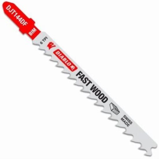 Diablo T-Shank 4 In. x 6 TPI Bi-Metal Jig Saw Blade for Fast Wood Cuts (5-Pack)
