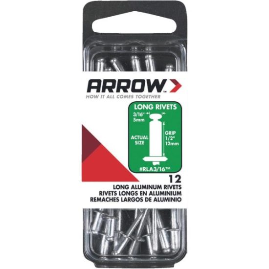 Arrow 3/16 In. x 1/2 In. Aluminum Rivet (12-Count)