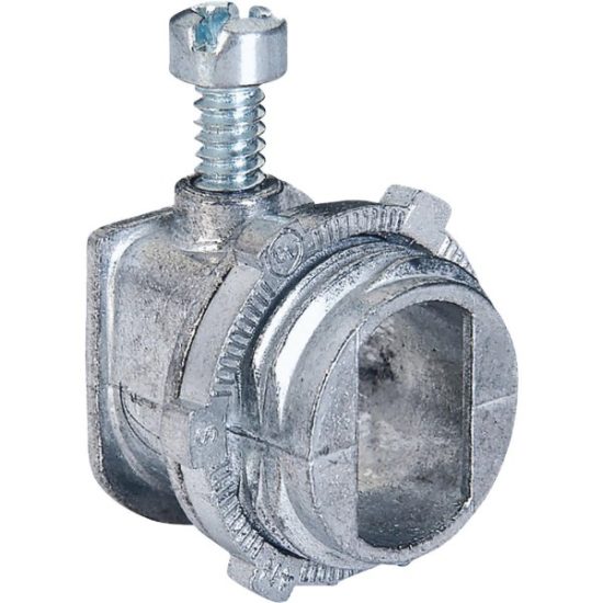 Sigma Engineered Solutions ProConnex 3/8 In. Set Screw Die-Cast Zinc AC/MC Conduit Connector