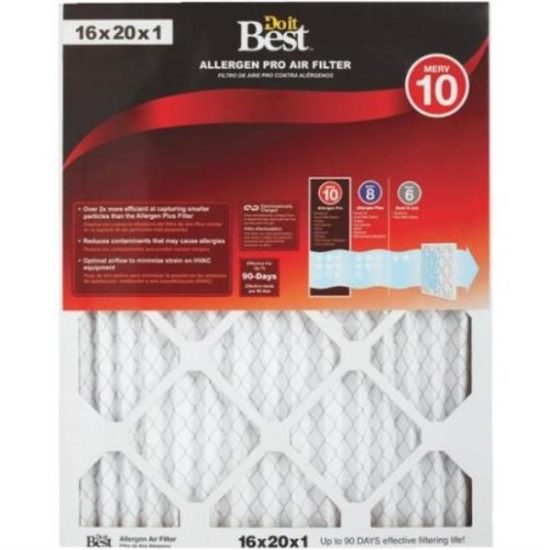 Do it Best 16 In. x 20 In. x 1 In. Allergen Pro MERV 10 Furnace Filter