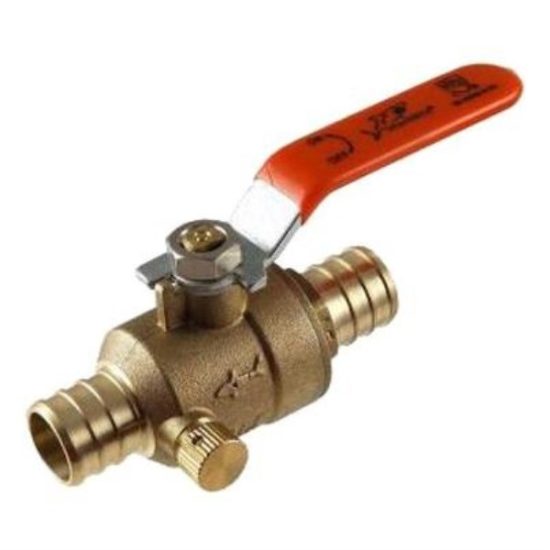SharkBite 3/4 In. Brass Barb Ball Valve with Drain