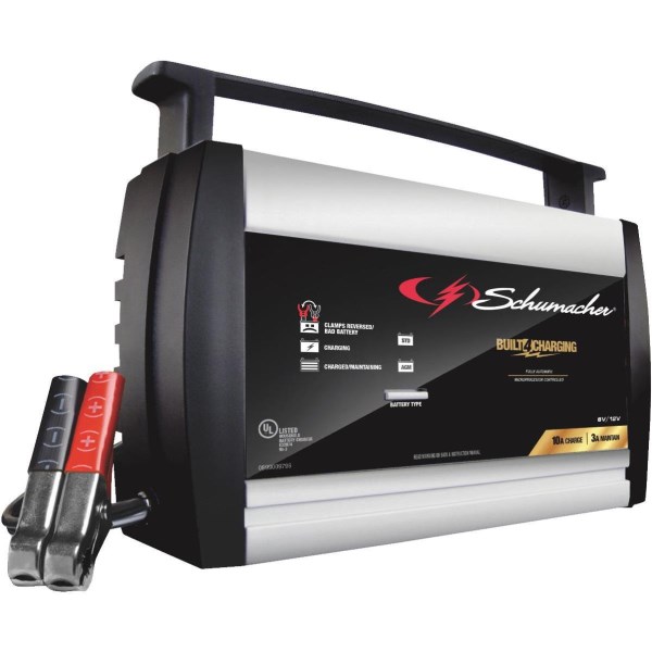 Schumacher Automatic 6V and 12V 10A Automotive and Marine Battery Charger