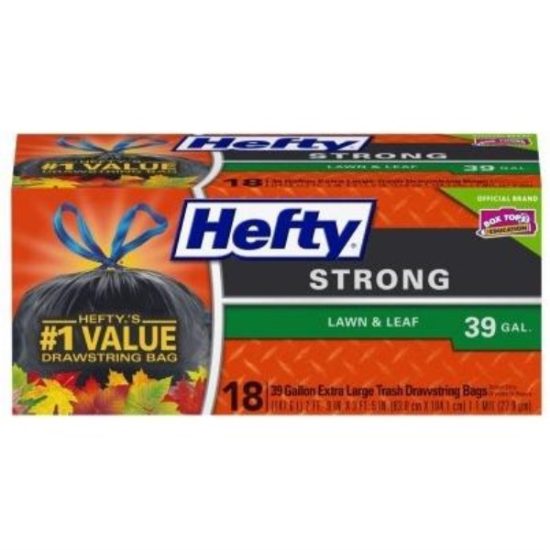 Hefty Strong 39 Gal. Black Lawn & Leaf Bag (18-Count)