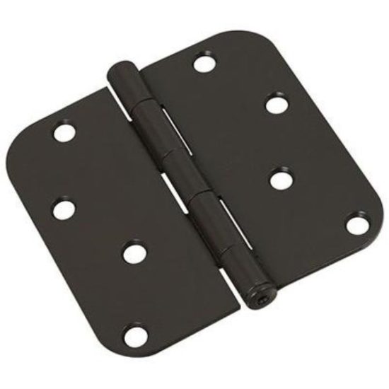 National 4 In. x 5/8 In. Radius Oil Rubbed Bronze Door Hinge