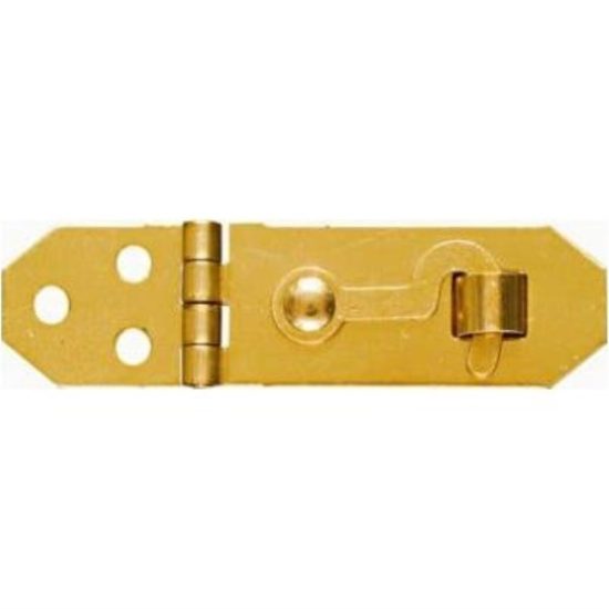 National 3/4 In. x 2-3/4 In. Solid Brass Decorative Hasp With Hook