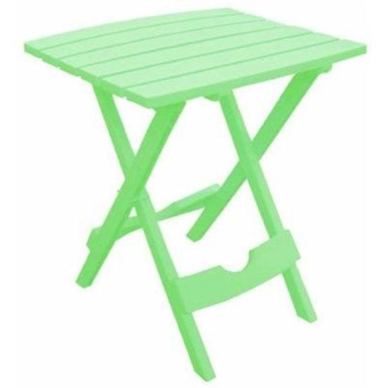 Adams Quik-Fold Green 15 In. x 17.5 In. Rectangle Resin Folding Side Table