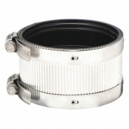 Black Swan 4 In. Neoprene No-Hub Coupling with Stainless Steel Clamps