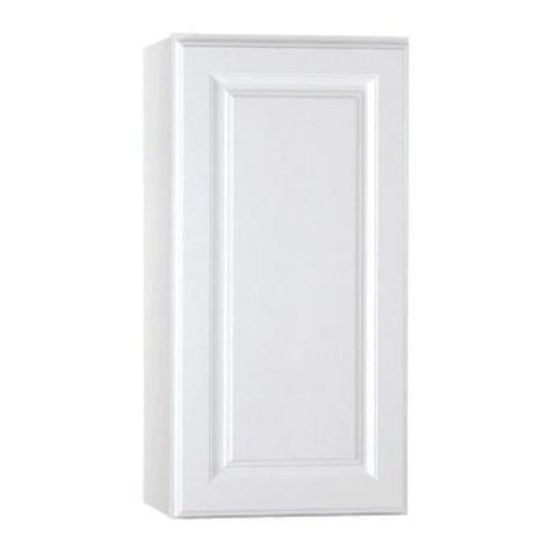 Continental Cabinets Hamilton 15 In. W x 30 In. H x 12 In. D White Thermofoil Wall Kitchen Cabinet