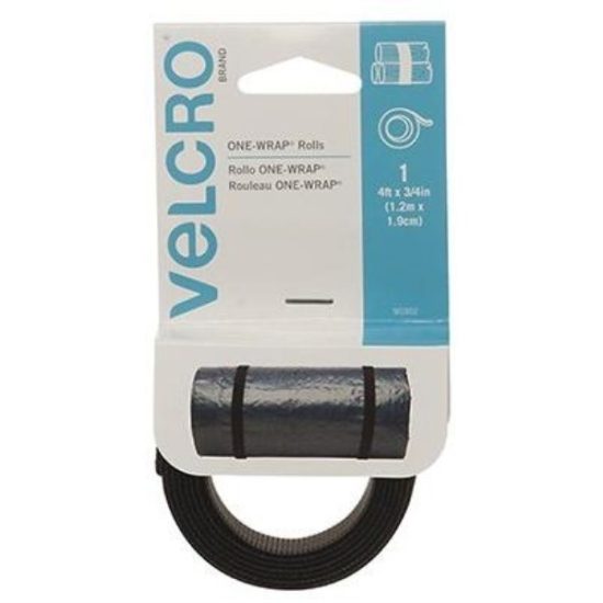 VELCRO Brand One-Wrap 3/4 In. x 4 Ft. Black Multi-Use Hook & Loop Roll