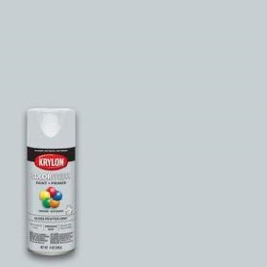 Krylon ColorMaxx 12 Oz. Gloss Spray Paint, Pewter Gray