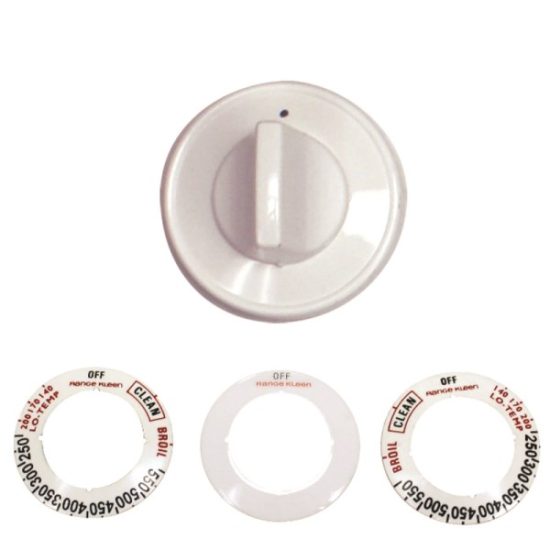 Range Kleen White Replacement Gas Range And Oven Knob Kit