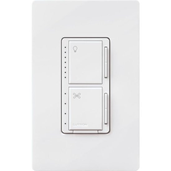 Lutron Maestro White Dimmer & Fan Control Switch