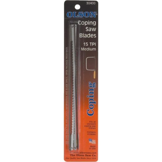 Olson 6-1/2 In. 15 TPI Coping Saw Blade (4-Pack)