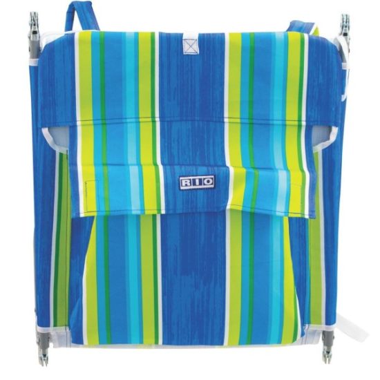Rio Brands Beach Multiple-Position  Steel Folding Backpack Lounger