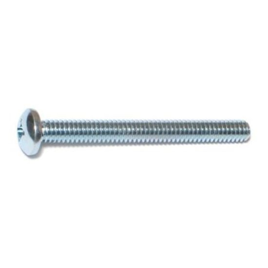 1/4 -20 x 2-1/2  Zinc Plated Steel Coarse Thread Phillips Pan Head Machine Screws MSCPS-304